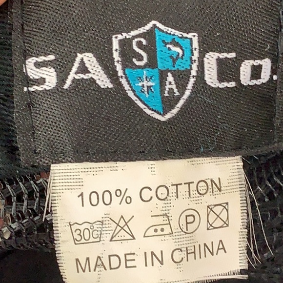 SA Co Kids Trucker Hat Adjustable Blue Black Embroidered Snapback Mesh Back Cap - Picture 13 of 13